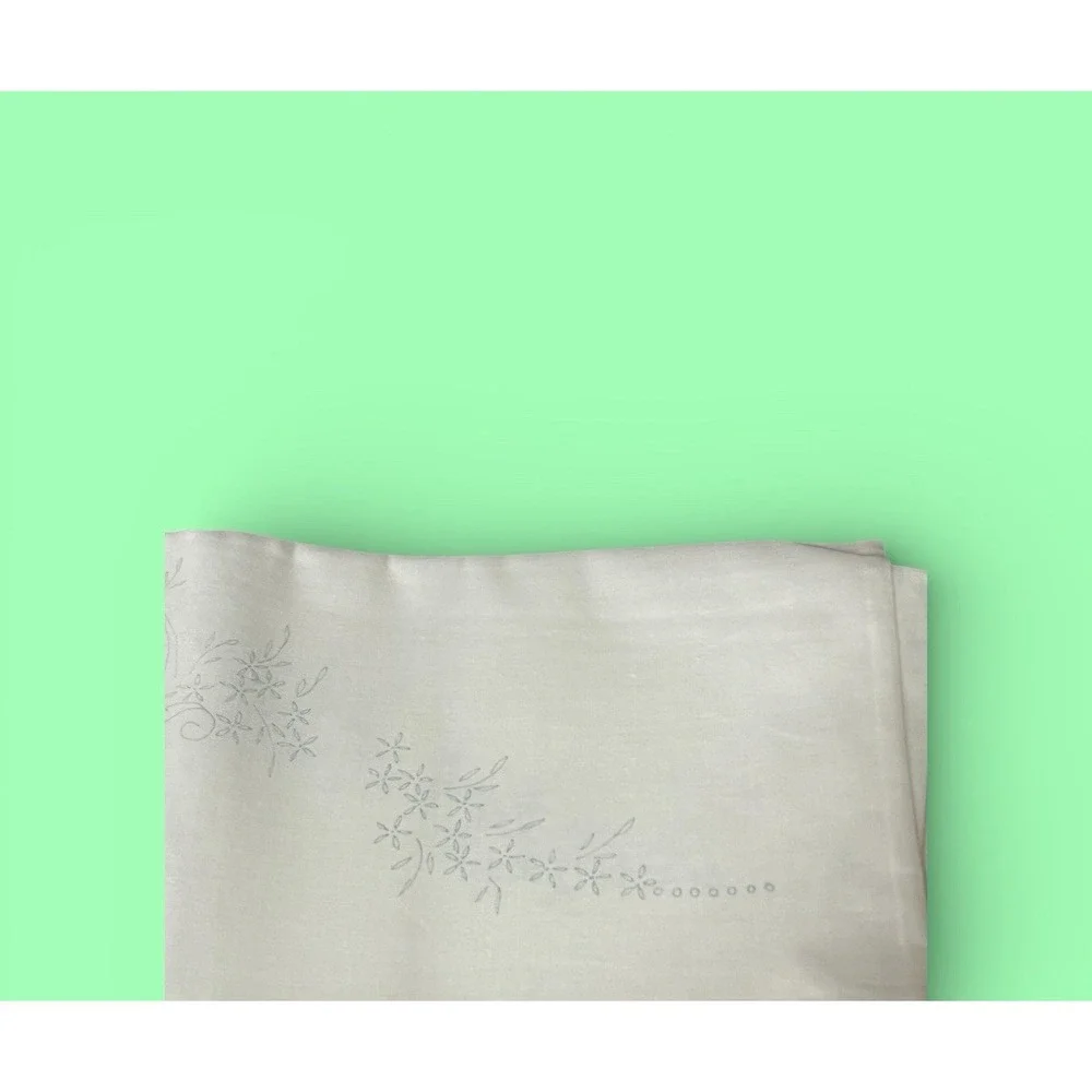 2 Standard Pillowcases Stamped Embroidery‎ Ready Basket Floral Garden Pattern